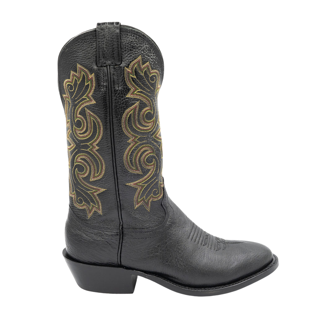 VESTIUM Ave Panza Black Smooth Genuine Ostrich Size 12 E E New Black Smooth Ostrich Boots | Wild West Boots Snip Toe main image 4