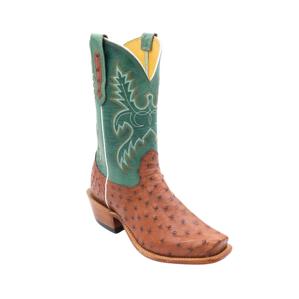 Cognac FQ Ostrich w/Turquoise Eagle Style No. 19191933