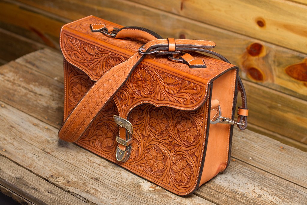 Natural Floral Antique Briefcase